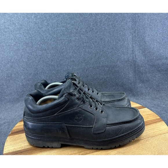 Timberland Heritage Mid Lace Up Gore-Tex Black Leather Ankle Boots Mens 12